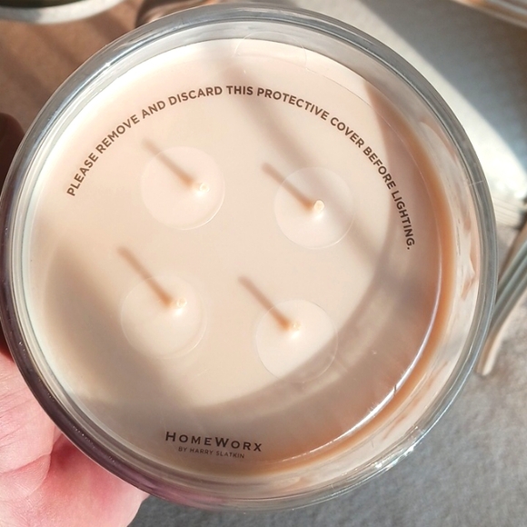 Candle set/homeworx by slatkin cinnamon- vanilla,4 wicks, New Scent,, set of 2 - Picture 4 of 11